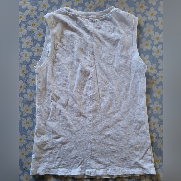 XS Bundle✨️ TNA Grey Knit Long Sleeve Scoopneck & The Drop White Sleeveless Top - Picture 9 of 9